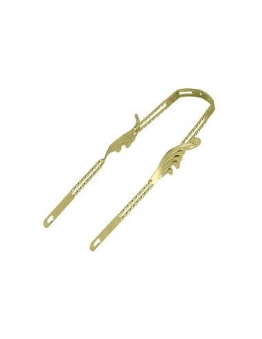 20 3D Wing Twisted Fender Braces Gold.